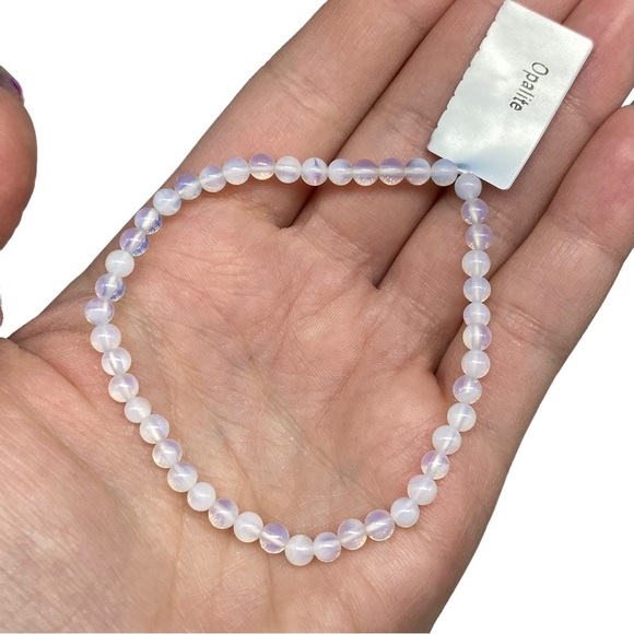 4mm Opalite Beaded Stretch Bracelet Stone Beads Crystal Gemstone Boho - Picture 4 of 4